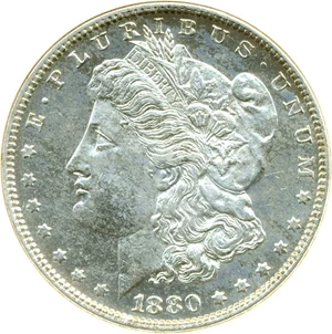 image for: Top 100 VAM: 1880/79-O $1 Rev.'78 (VAM-4) AU Details ANACS Net AU50 (Cleaned)