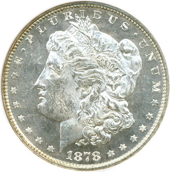 image for: Top 100 VAM: 1878 8TF $1 VAM 23  DDO Lips NGC MS62 DPL