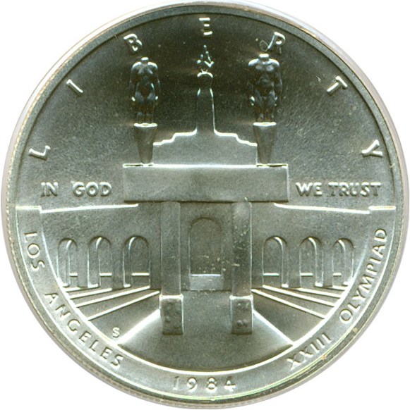 image for: 1984-S $1 Olympic PCGS MS68 