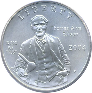 image for: 2004-P $1 Edison PCGS MS69