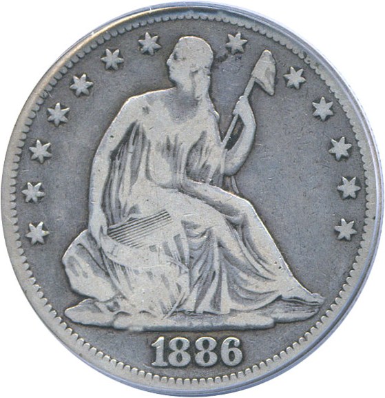image for: 1886 50c  PCGS VG10