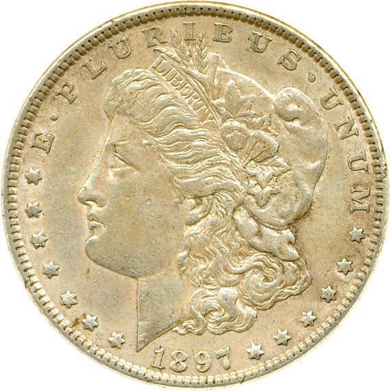 image for: Hot 50 VAM: 1897 $1 VAM 8  Doubled Stars ANACS AU53 