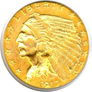image for: 1912 $2 1/2 PCGS AU55