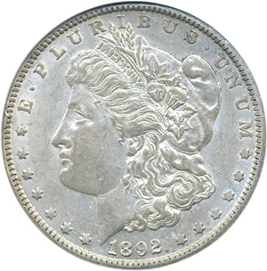 image for: Top 100 VAM: 1892-O $1 VAM 7 Doubled Ear NGC AU50