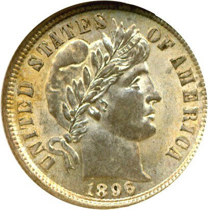 image for: 1896 10c DGS AU55 