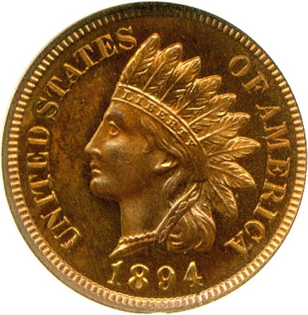 image for: 1894 1c  NGC Proof 65 RD