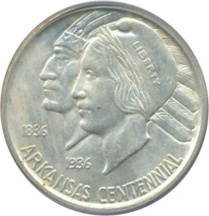 image for: 1938-D 50c Arkansas PCGS MS64