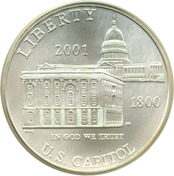 image for: 2001-P $1 Capitol Visitors Center PCGS MS69 