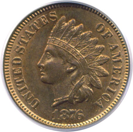 image for: 1876 1c  PCGS MS63 RB