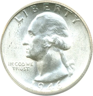 image for: 1946-S/S 25c ANACS MS64