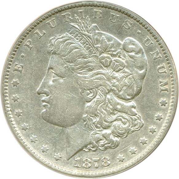 image for: Top 100 VAM: 1878 7TF $1 R79 VAM 223 ANACS XF40 Details (Cleaned)