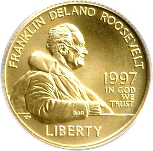 image for: 1997-W $5 Franklin D. Roosevelt PCGS MS69 