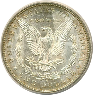 image for: Top 100 VAM: 1891-S $1 VAM 3 Doubled Stars ANACS MS62