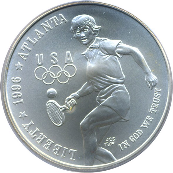 image for: 1996-D $1 Olympic Tennis PCGS MS69 