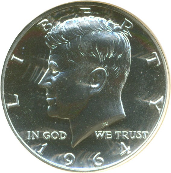 image for: 1964 50c Accent Hair NGC Proof 67 