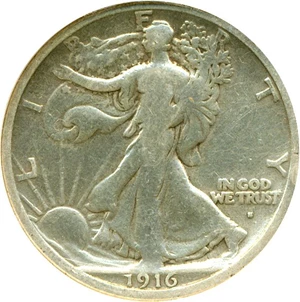 image for: 1916-S 50c DGS VG-8 (Polished)