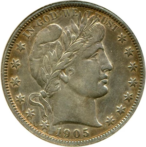 image for: 1905-S 50c DGS XF45 (Cleaned)