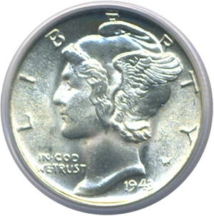 image for: 1943 10c PCGS MS65 FB