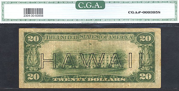 image for: Fr.2304 1934 $20 Hawaiian CGA VF30  [L33988814A]