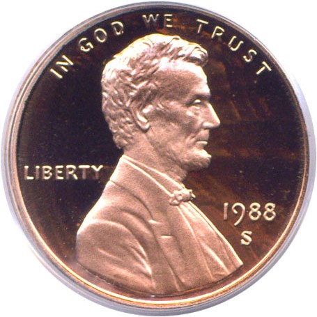 image for: 1988-S 1c  PCGS Proof 69 RD DCameo