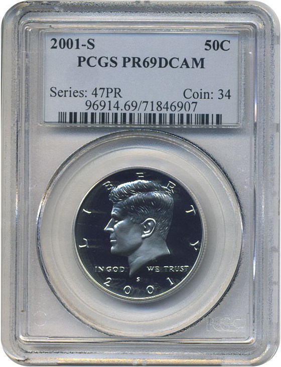 image for: 2001-S 50c  PCGS Proof 69 DCameo