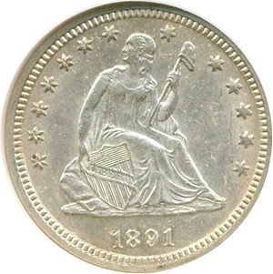 image for: 1891 25c NGC MS61