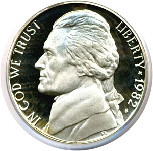 image for: 1982-S 5c PCGS Proof 69 DCameo