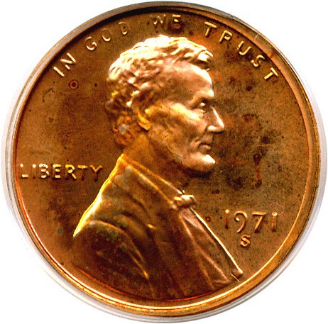 image for: 1971-S 1c  PCGS Proof 66 RD