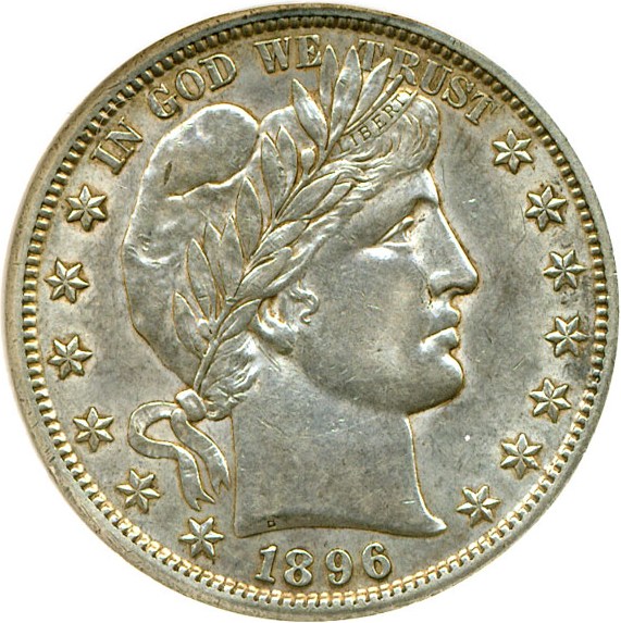 image for: 1896-S 50c DGS AU55  (Cleaned)