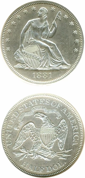 image for: 1881 50c DGS MS60 PL