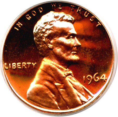 image for: 1964 1c  PCGS Proof 68  Cameo