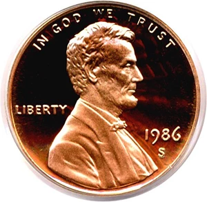 image for: 1986-S 1c PCGS Proof 69 RD DCameo