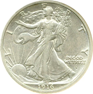 image for: 1916-S 50c DGS AU53