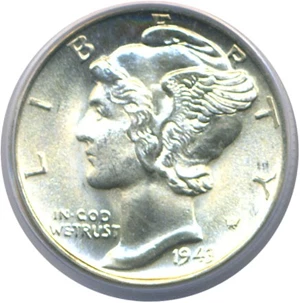 image for: 1943-D 10c PCGS MS66 FB