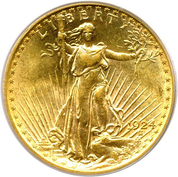 image for: 1924-D $20  PCGS MS63 
