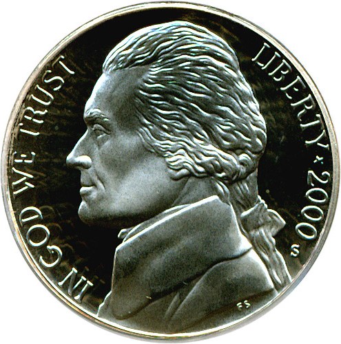 image for: 2000-S 5c  PCGS Proof 69 DCameo