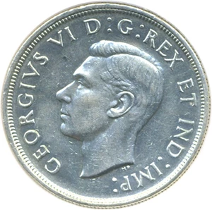 image for: Canada: 1947 $1 Blunt 7 DGS AU50 (Lightly Cleaned)