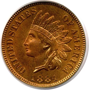 image for: 1884 1c PCGS MS64 RB