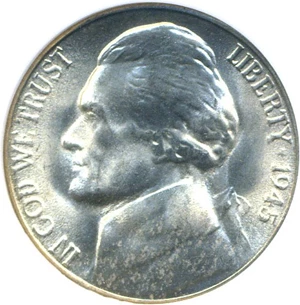 image for: 1945-S 5c NGC MS67