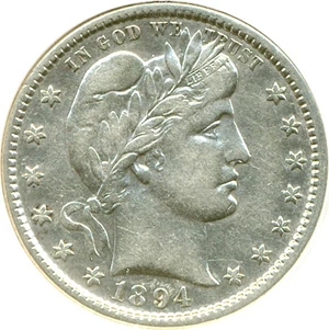 image for: 1894-S 25c DGS XF40 (Cleaned)