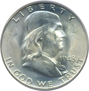 image for: 1948 50c PCGS MS64 FBL