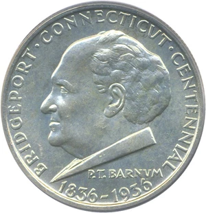 image for: 1936 50c Bridgeport PCGS MS65