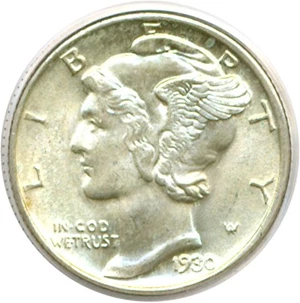image for: 1930-S 10c PCGS MS64 FB