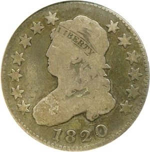image for: 1820 25c Large 0 DGS Good-6