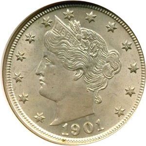 image for: 1901 5c NGC MS64