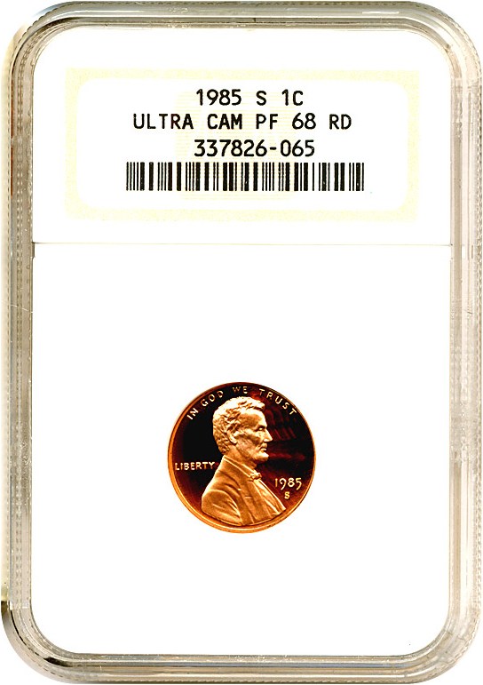 image for: 1985-S 1c  NGC Proof 68 RD UCameo