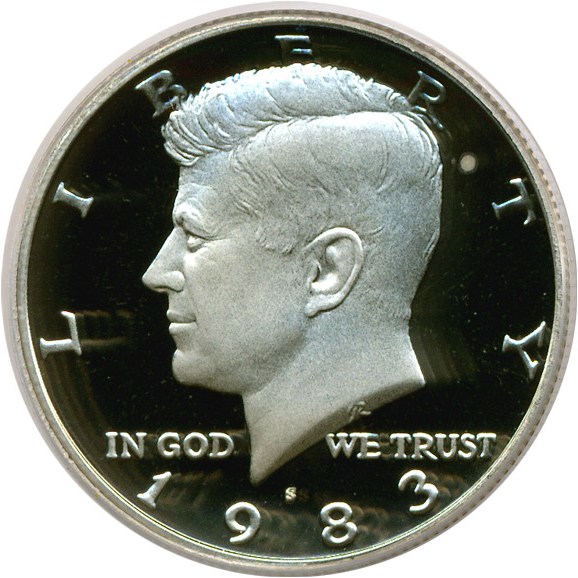 image for: 1983-S 50c  PCGS Proof 68 DCameo