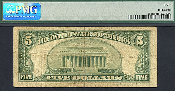 image for: Fr.1534 1953B $5  PMG F15  [C15742024A]