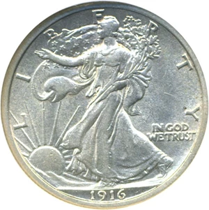 image for: 1916 50c DGS AU55
