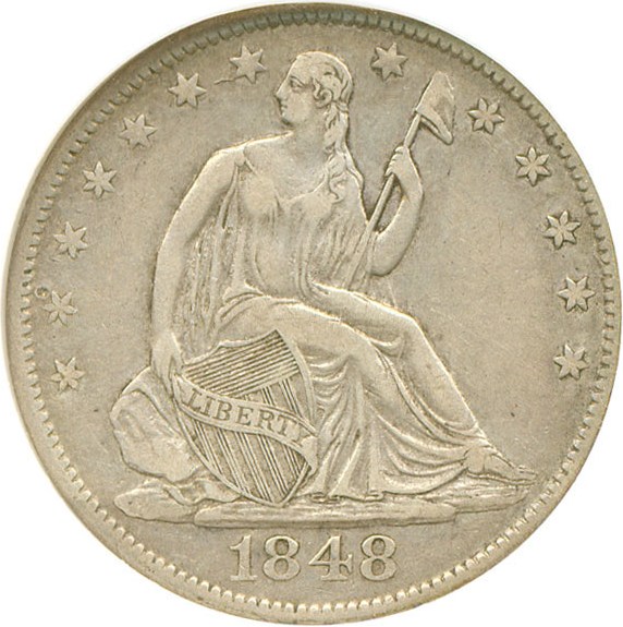 image for: 1848-O 50c DGS XF40